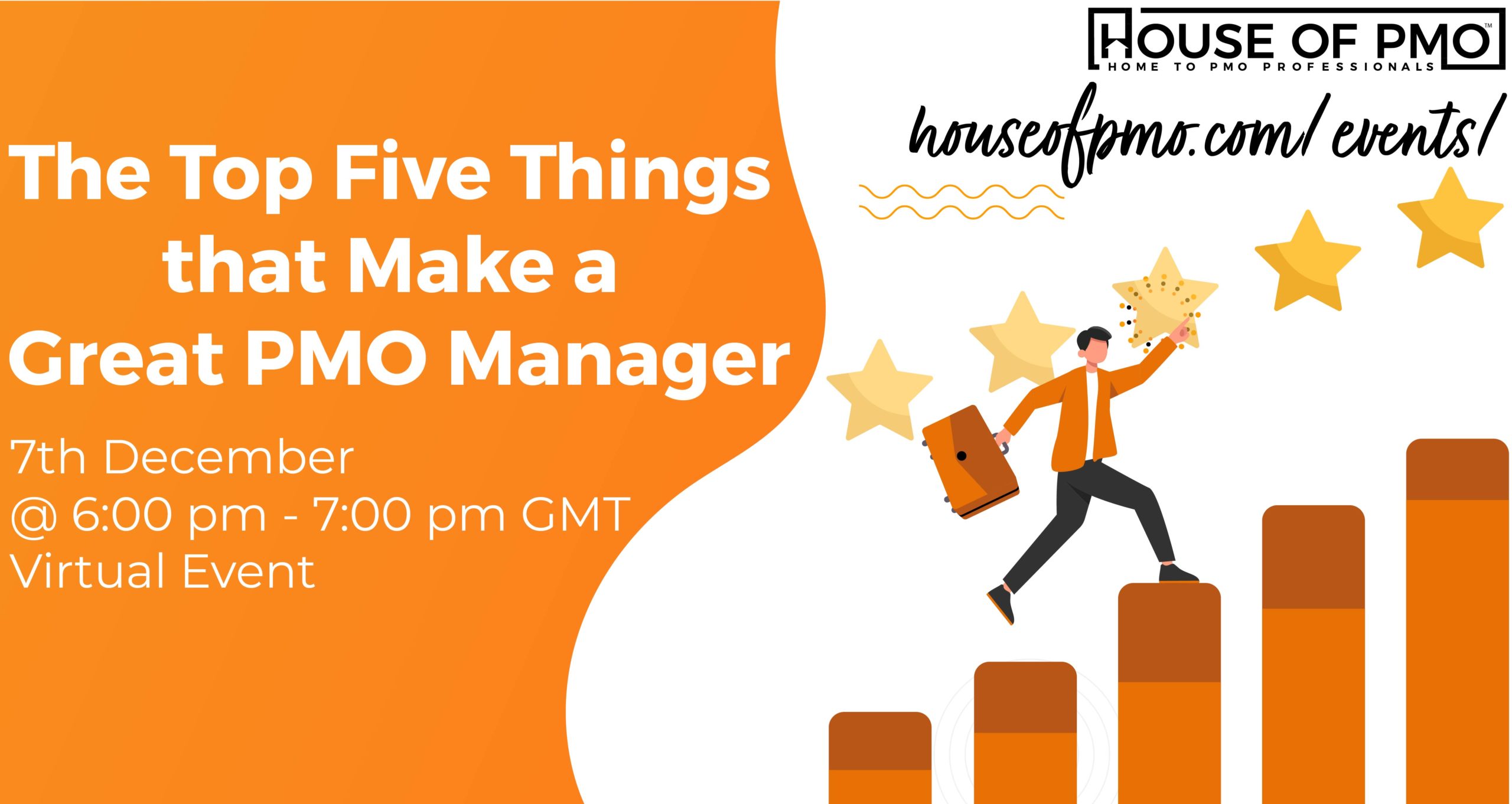 Event image for the top 5 things that make a great PMO manager